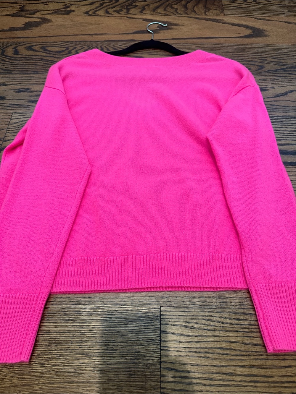 Women's Sz. S J Society - Saint Bernard - Hot Pink Layered V-Neck Sweater - Picture 7 of 7